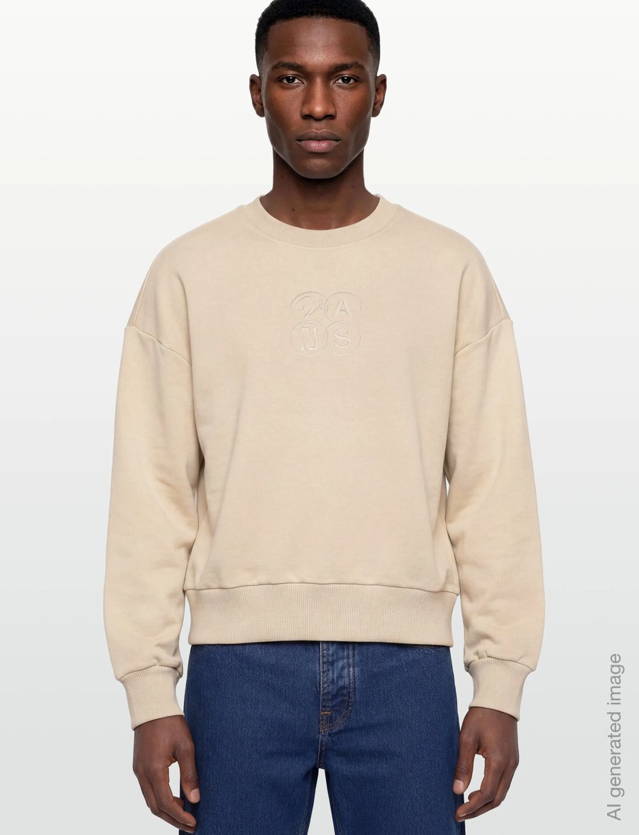 VANS - ELLIPSE RETRO CREW - dressipluusid ja pusad - oatmeal - 3