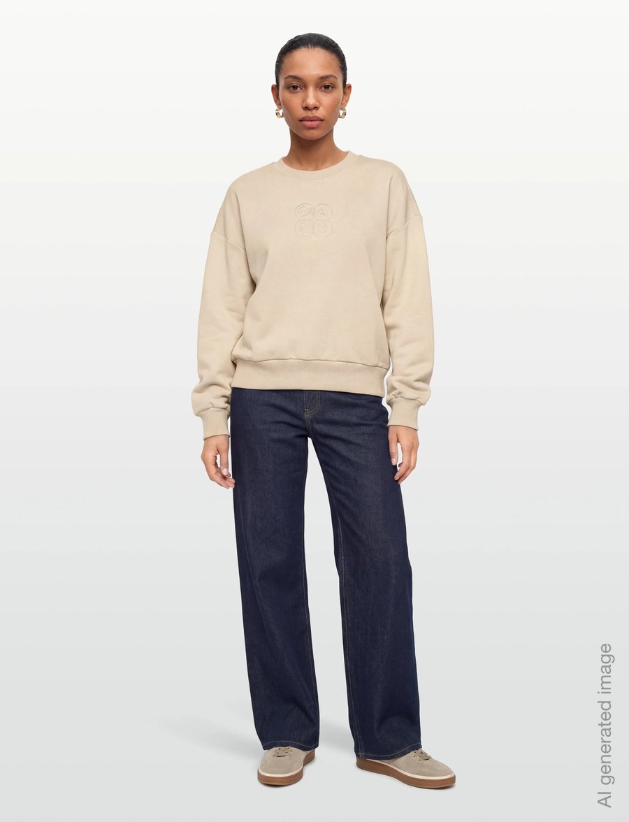 VANS - ELLIPSE RETRO CREW - dressipluusid ja pusad - oatmeal - 4