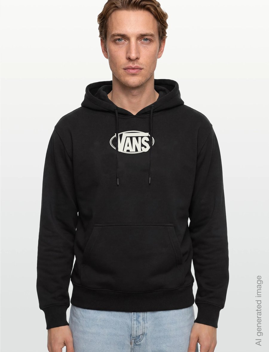 VANS - OVAL LOGO RETRO PO - kapuutsiga dressipluusid - black - 3