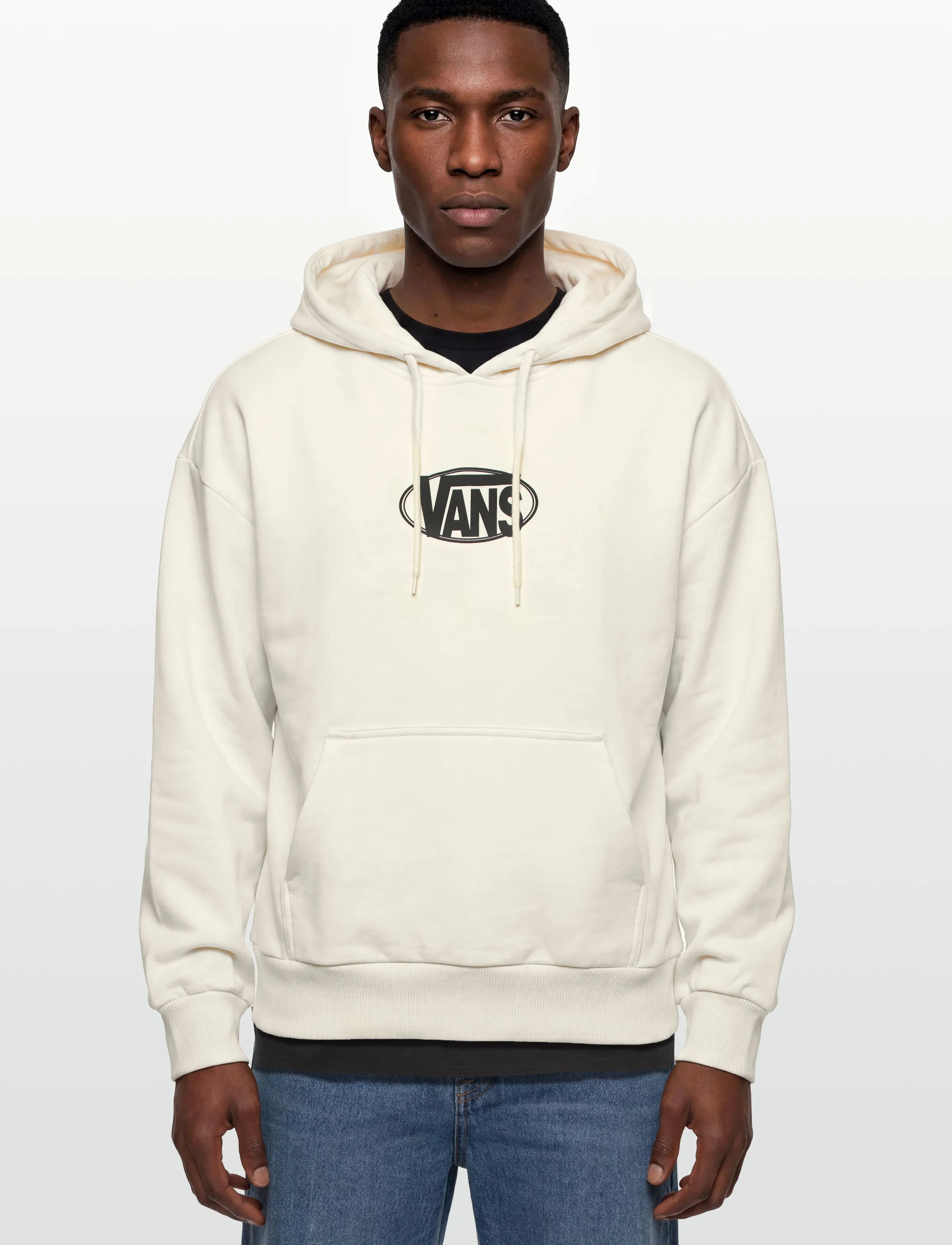 VANS - OVAL LOGO RETRO PO - huvtröjor - egret - 3