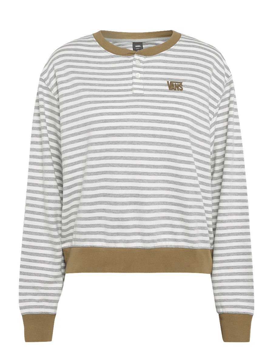 VANS - Molly Henley Pullover - dressipluusid ja pusad - marshmallow/cement heathe - 0