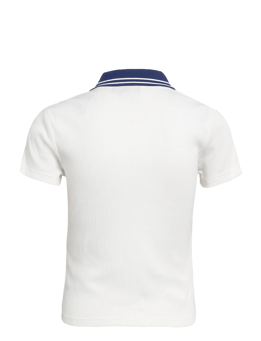 VANS - Priscilla Polo SS Top + Piping - alussärgid ja t-särgid - egret - 1