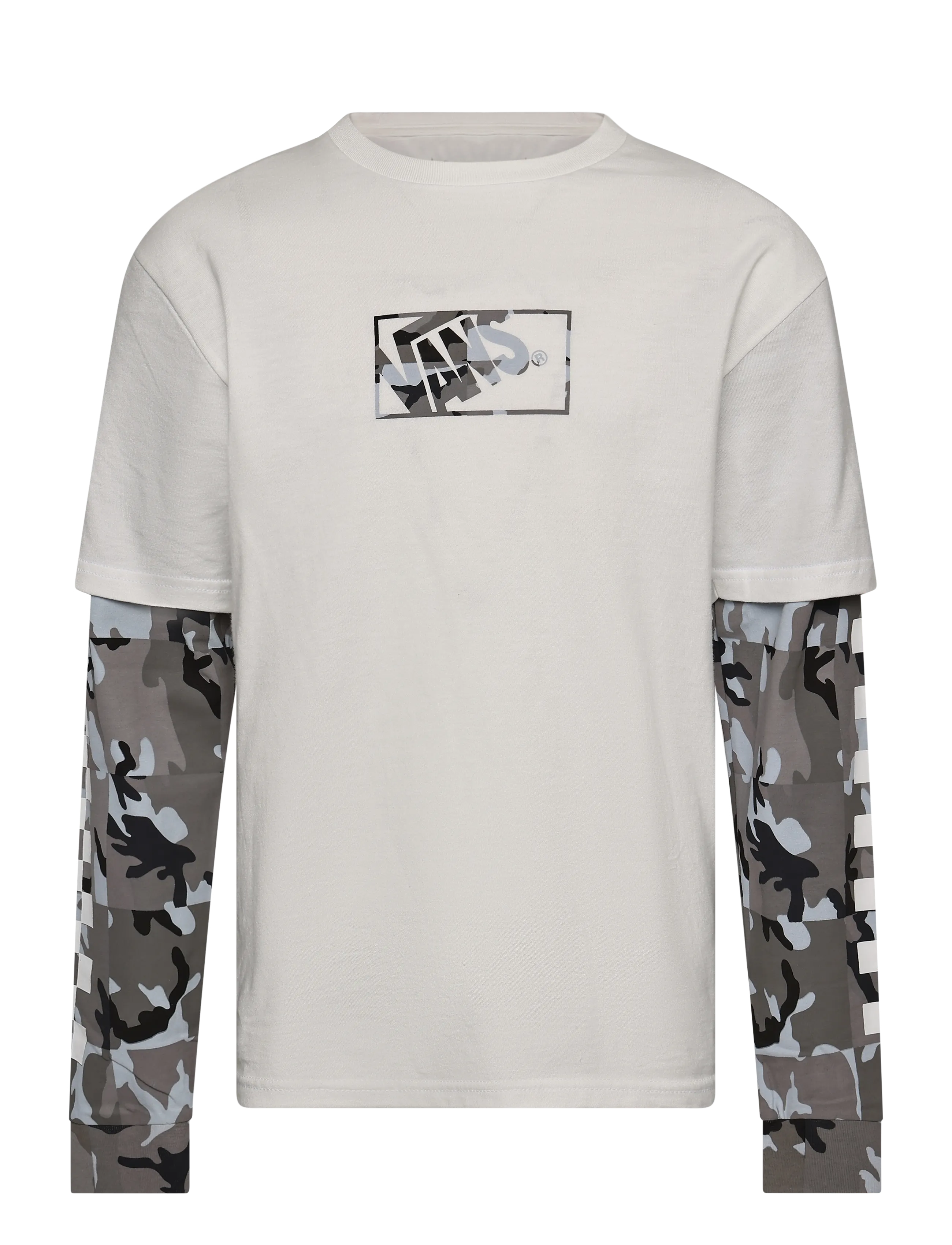 VANS Camo Twofer - T-Shirts - WHITE / white