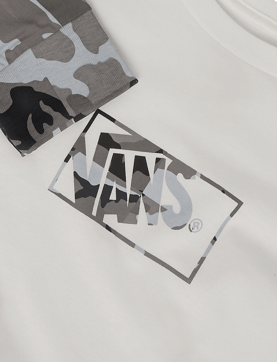 VANS - Camo Twofer - langärmelig - white - 2