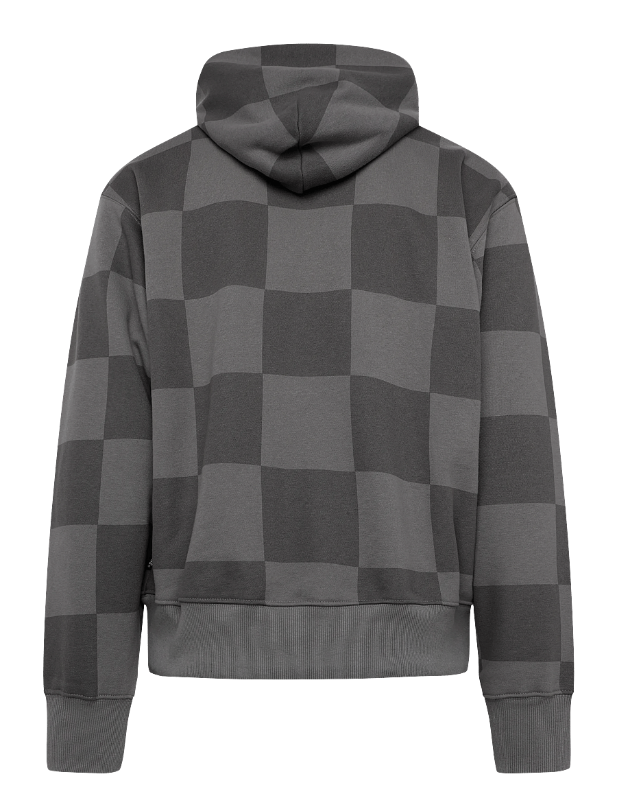VANS - Tonal Check Stretch Logo Pullover - sweatshirts - pewter - 1
