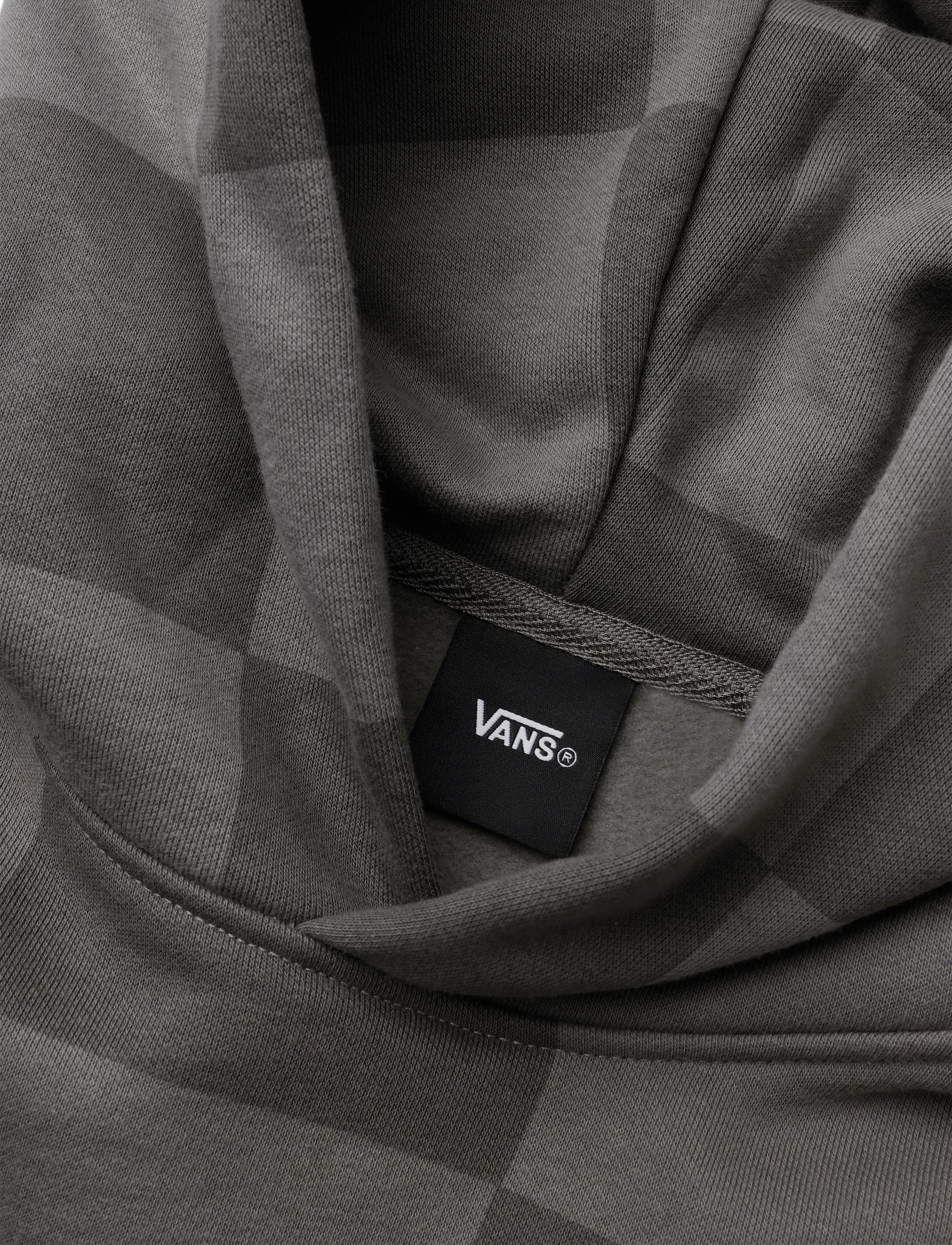 VANS - Tonal Check Stretch Logo Pullover - sweatshirts - pewter - 2