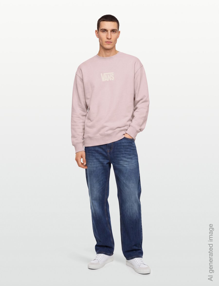 VANS - Stretch Logo Crew - overdele - pale petal - 0