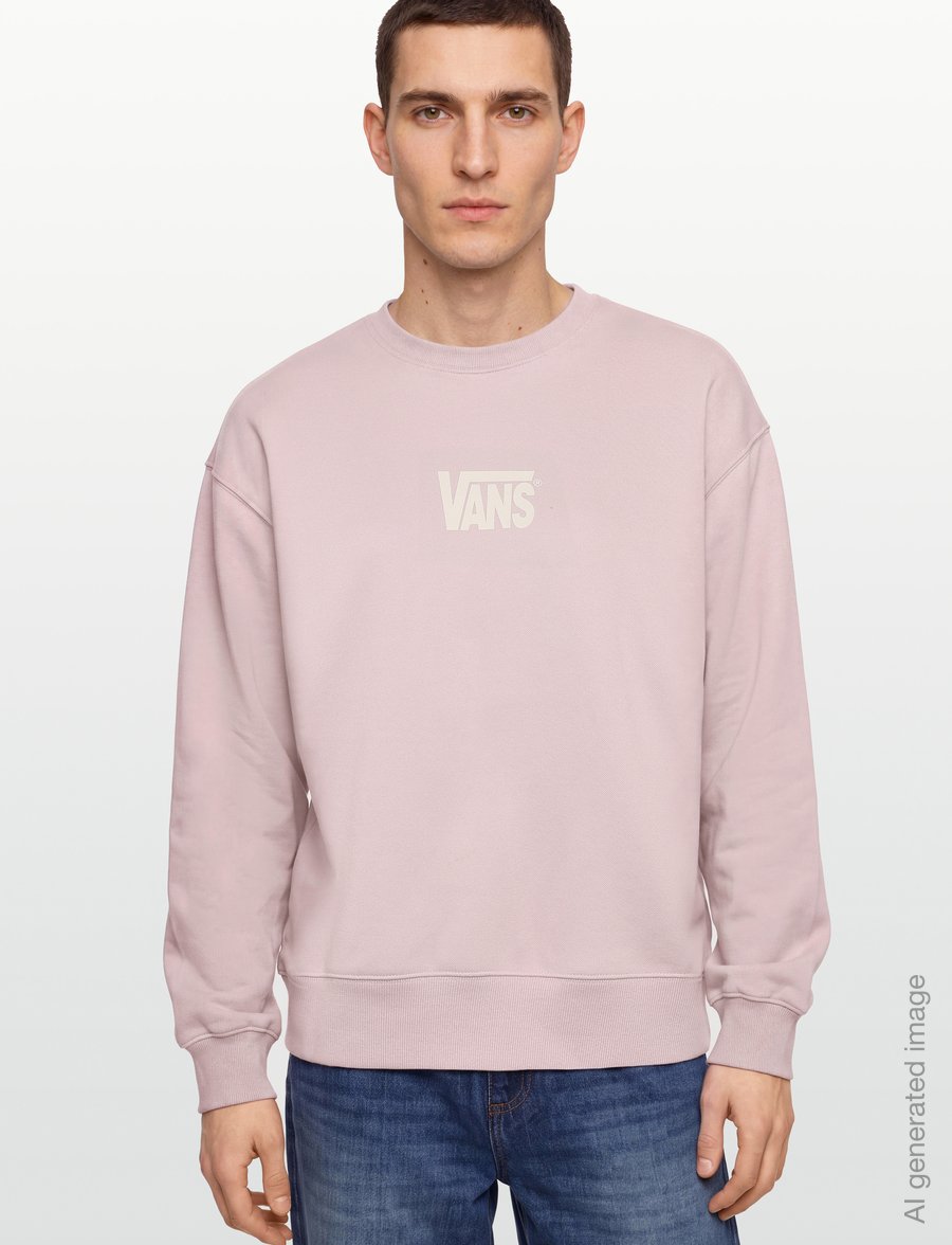 VANS - Stretch Logo Crew - overdele - pale petal - 3