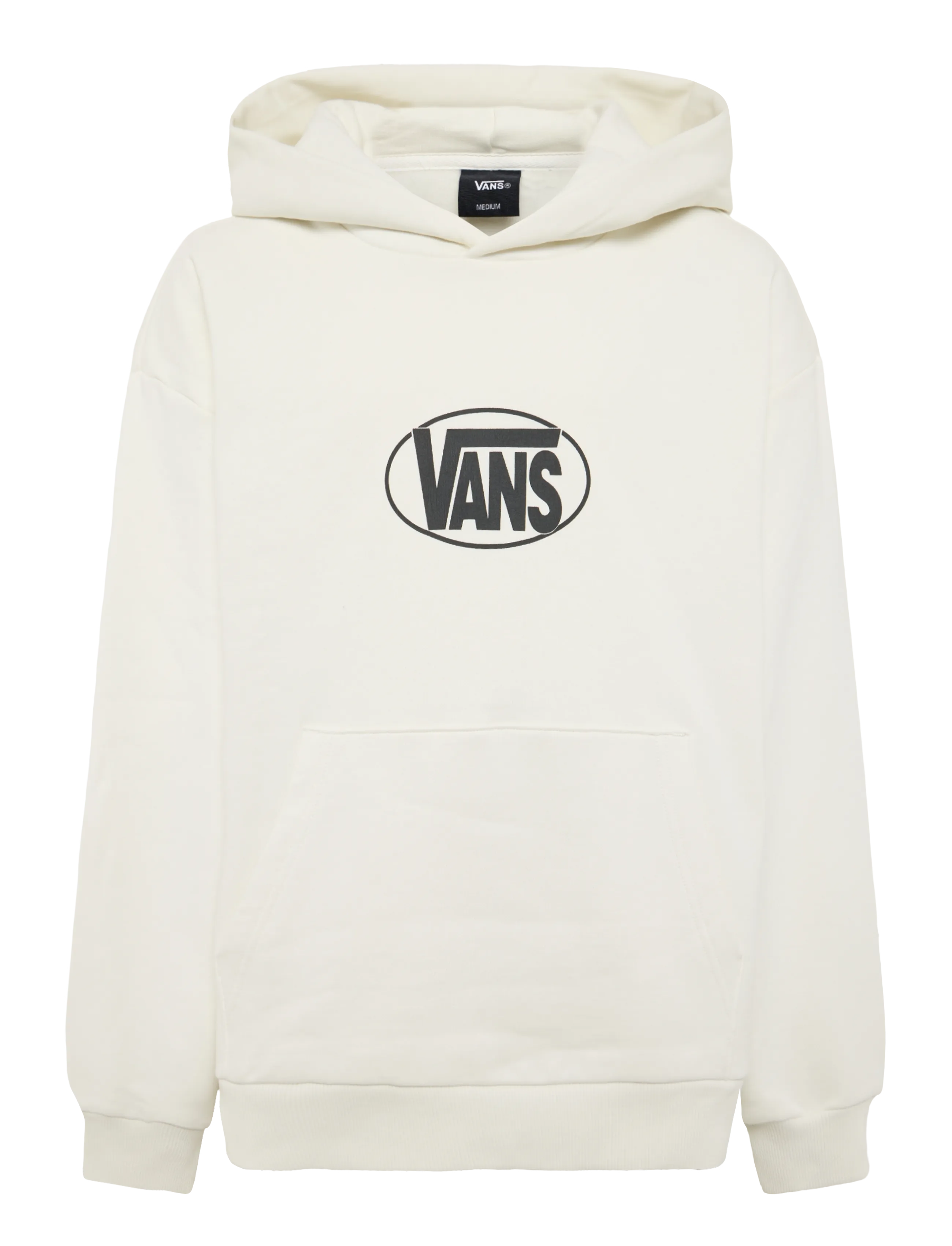 VANS Oval Logo Relaxed Pullover - Vaatteet - MARSHMALLOW / white