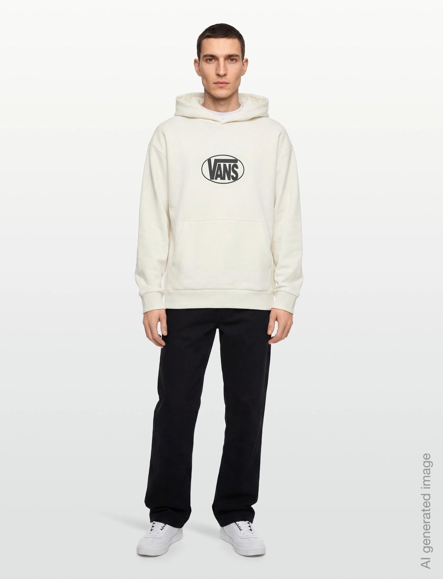 VANS - Oval Logo Relaxed Pullover - sweatshirts - marshmallow - 0