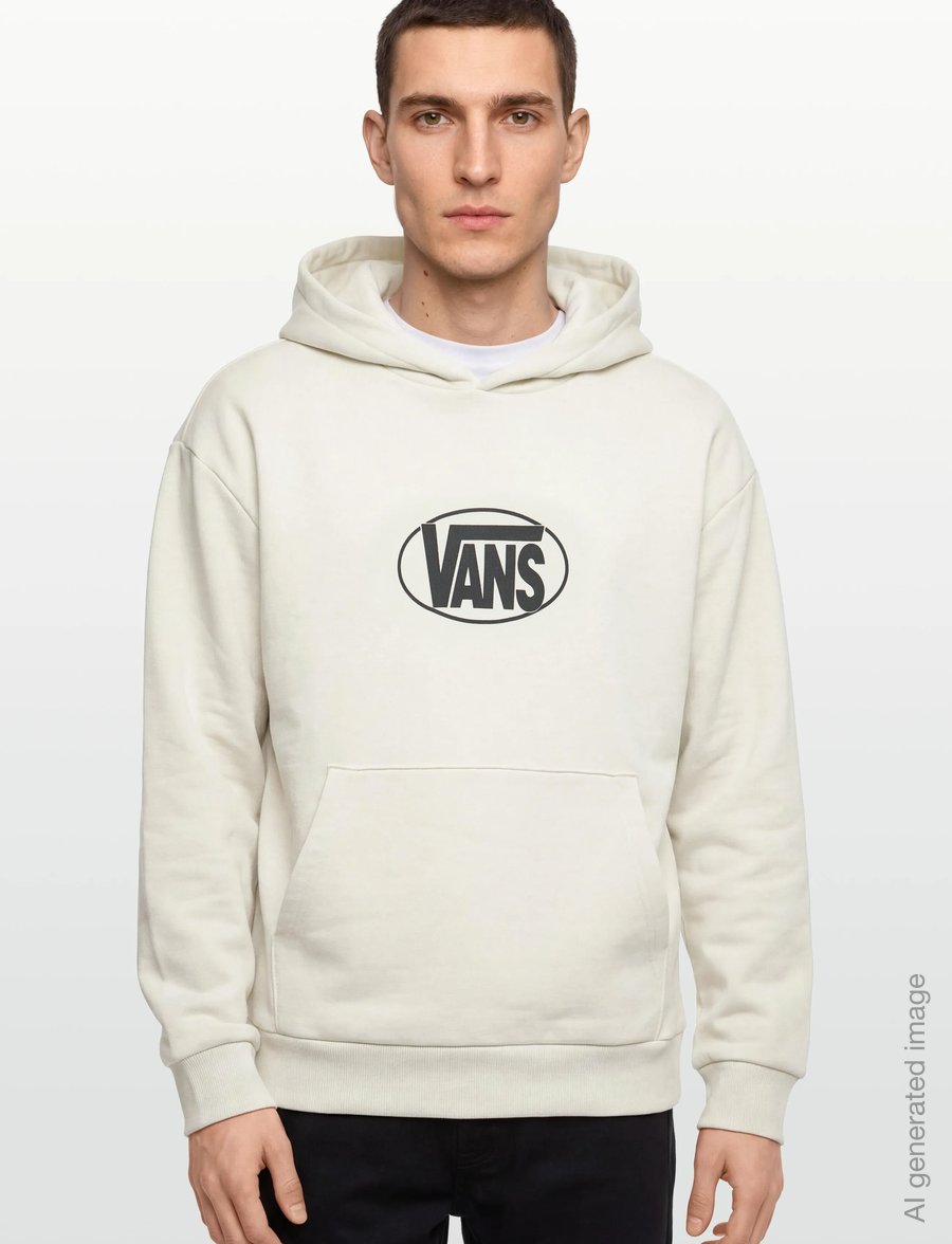 VANS - Oval Logo Relaxed Pullover - sweatshirts - marshmallow - 3
