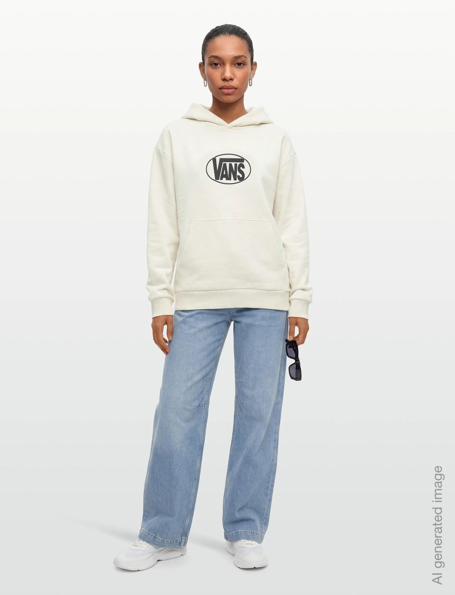 VANS - Oval Logo Relaxed Pullover - sweatshirts - marshmallow - 4