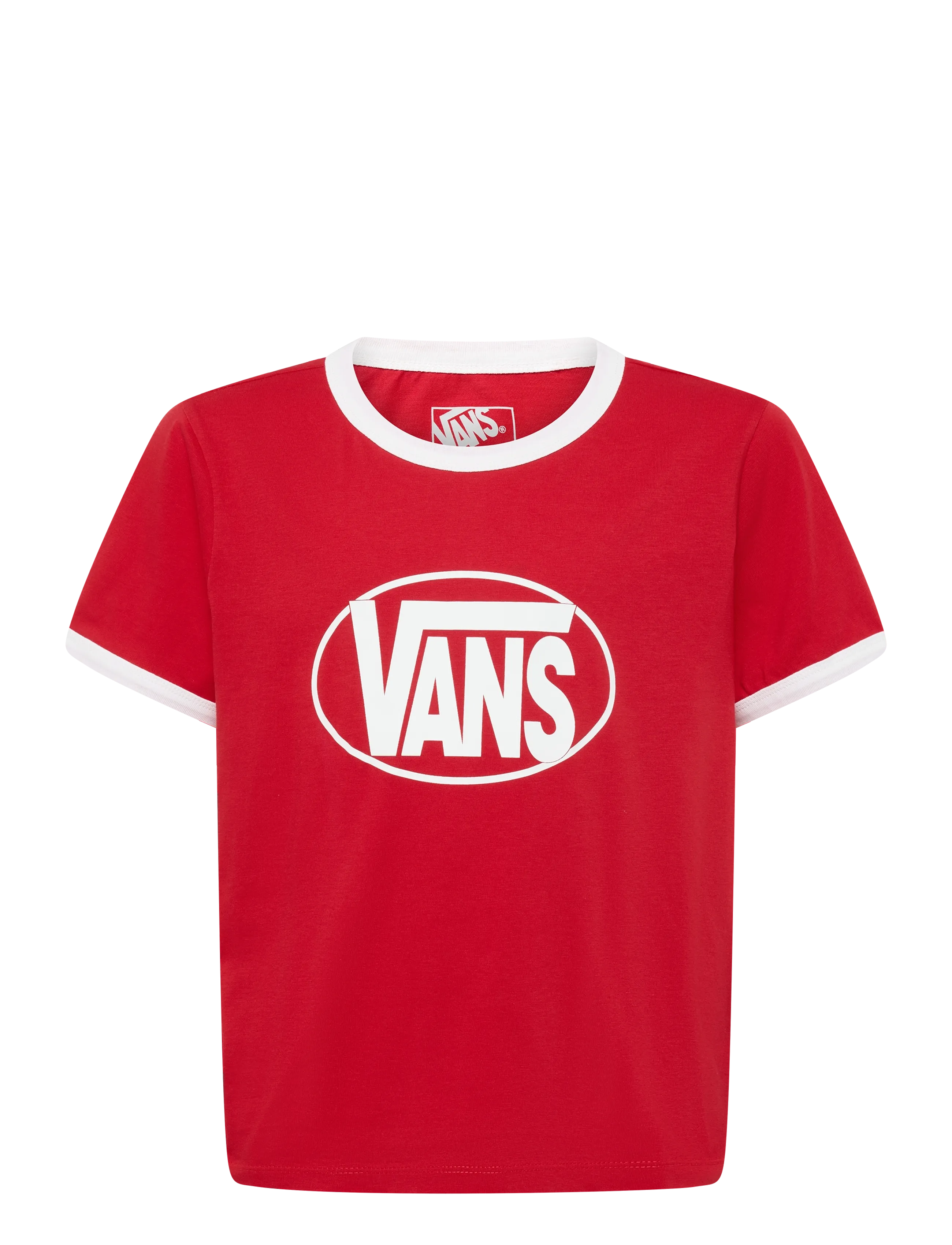 VANS Center Chest Ringer Ss Tee, Mænd, Kortærmet Ringer T-Shirt, Rød, Str: S