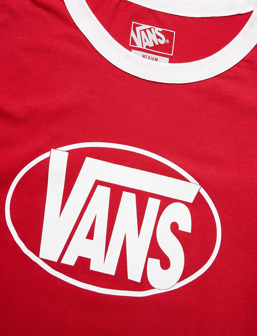 VANS - Center Chest Ringer SS Tee - racing red - 2