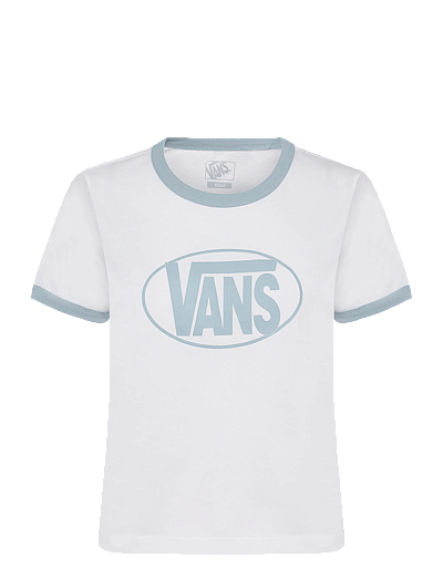 VANS Center Chest Ringer SS Tee - T-Shirts - WHITE / white