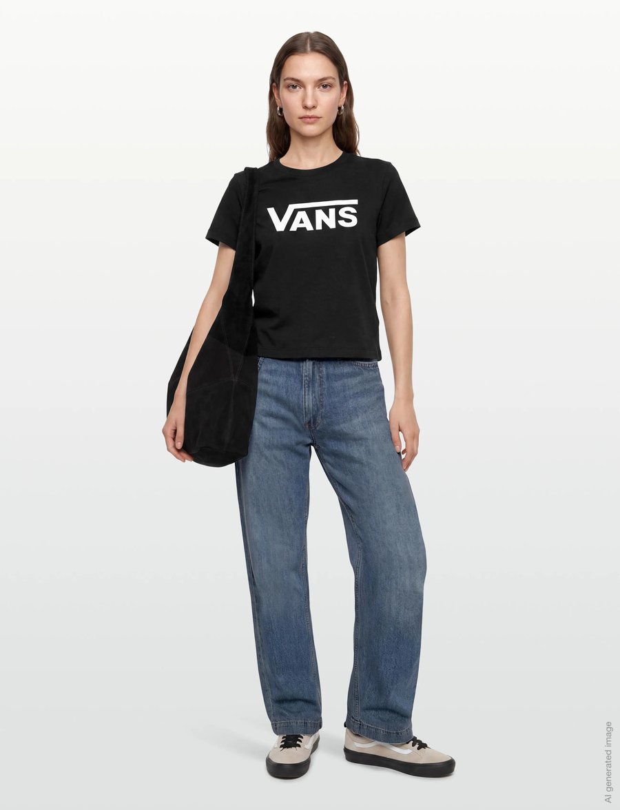 VANS - Flying V Crew SS Tee - oberteile & t-shirts - black - 0