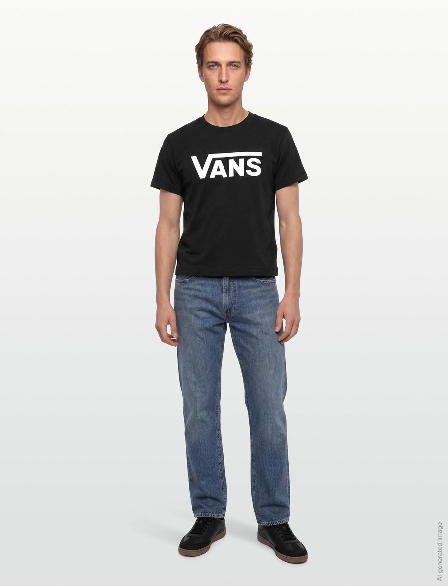 VANS - Flying V Crew SS Tee - oberteile & t-shirts - black - 4