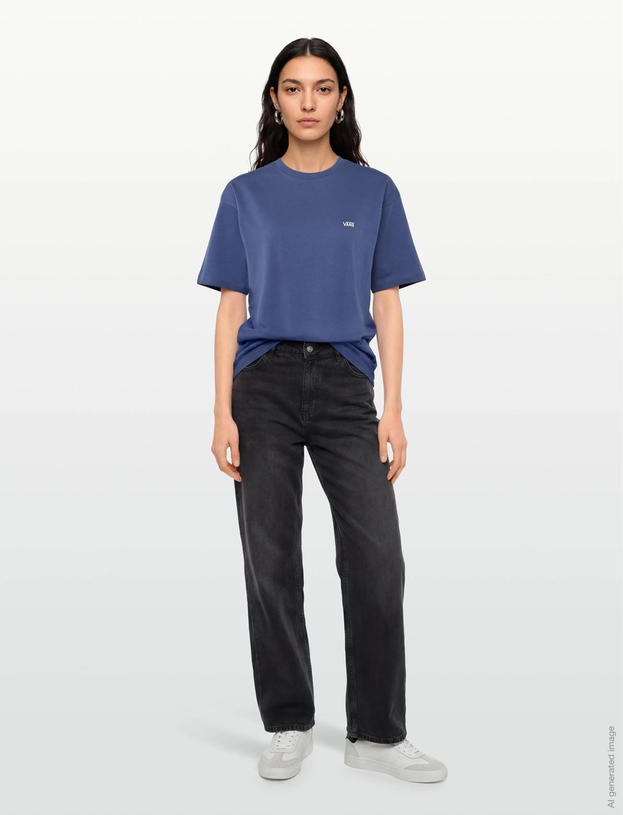 VANS - Left Chest II Loose SS Tee - stuttermarbolir - true navy - 0