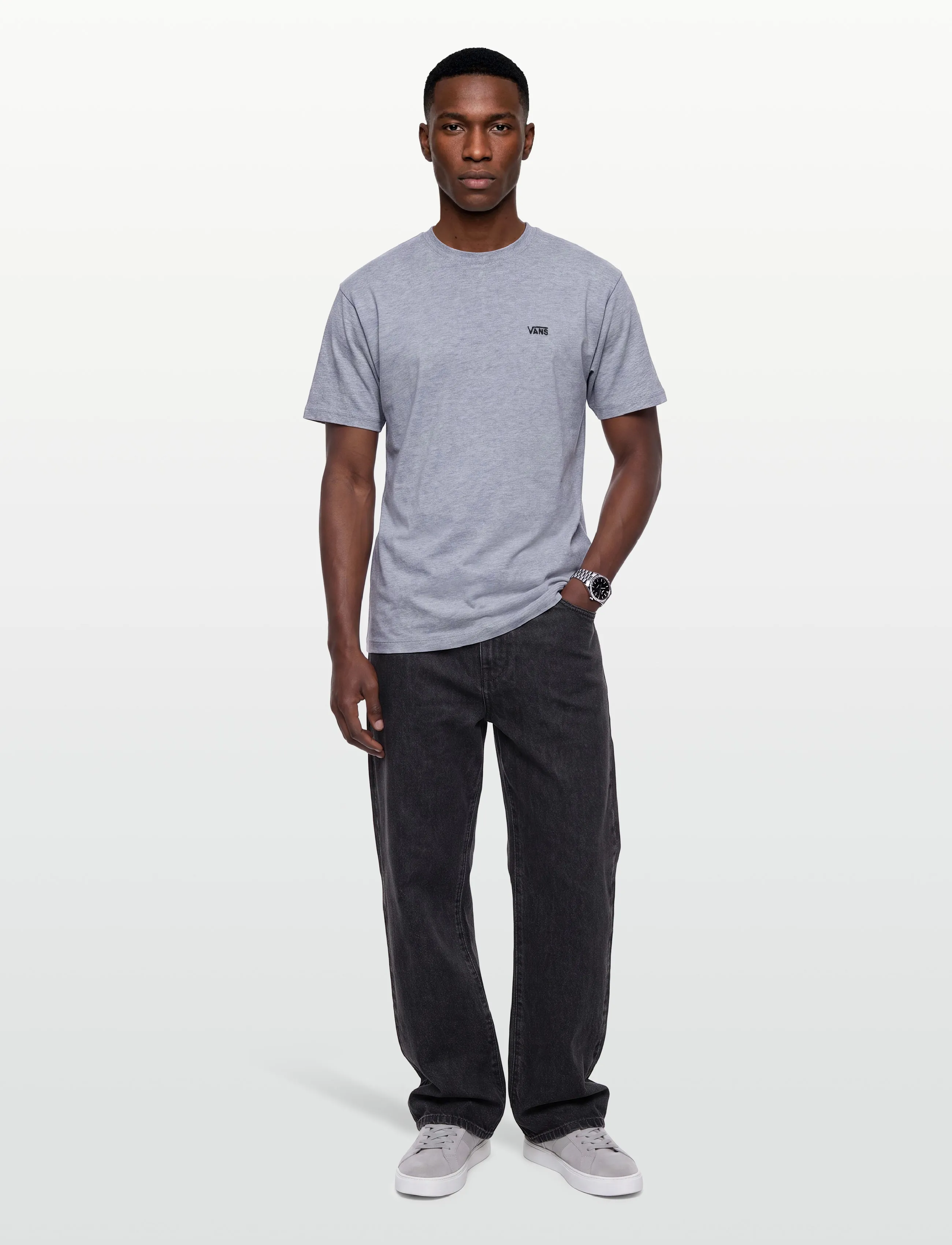 VANS - Left Chest II Loose SS Tee - oberteile & t-shirts - athletic heather - 0