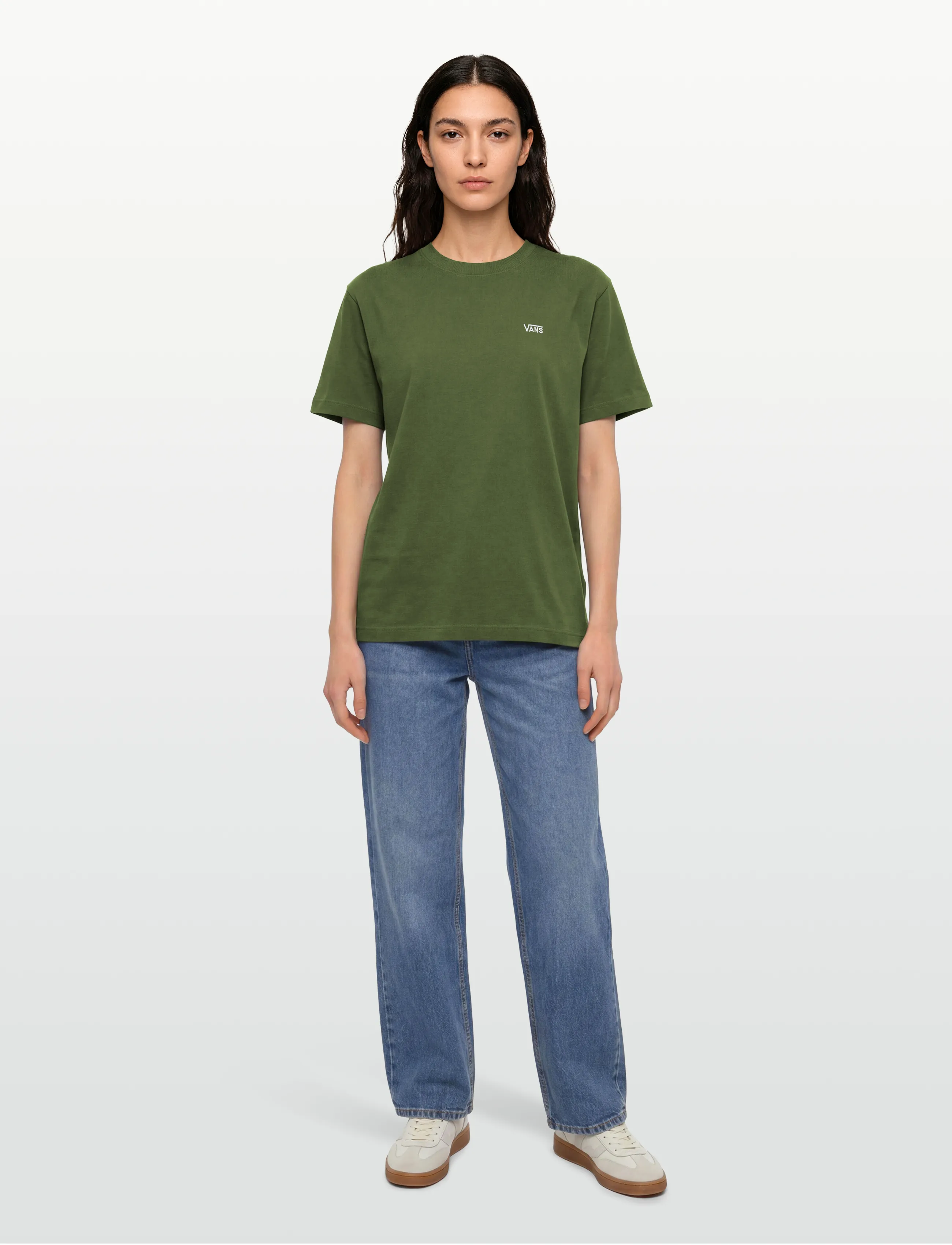 VANS Left Chest II Loose SS Tee - T-Shirts - GREEN BALSAM / khaki/green