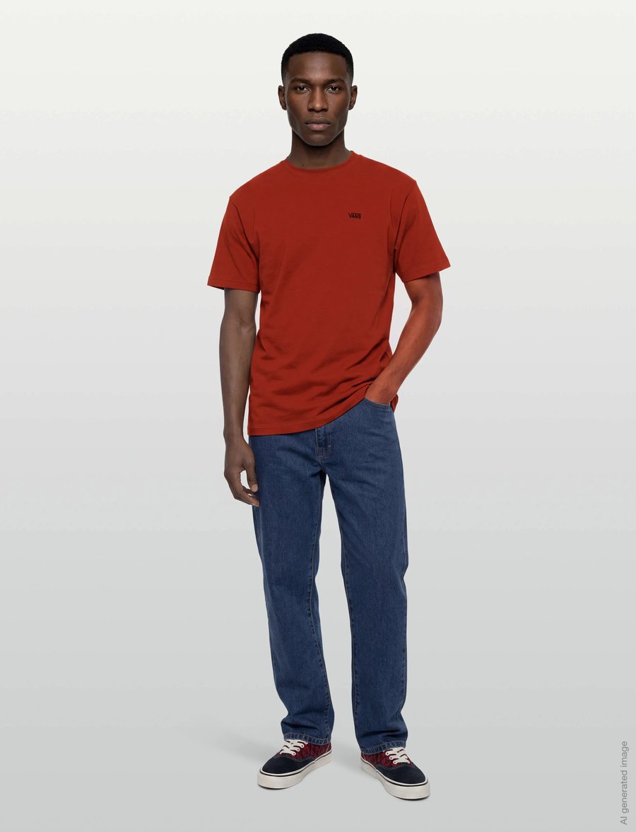 VANS - Left Chest II Loose SS Tee - oberteile & t-shirts - poppy ember - 0