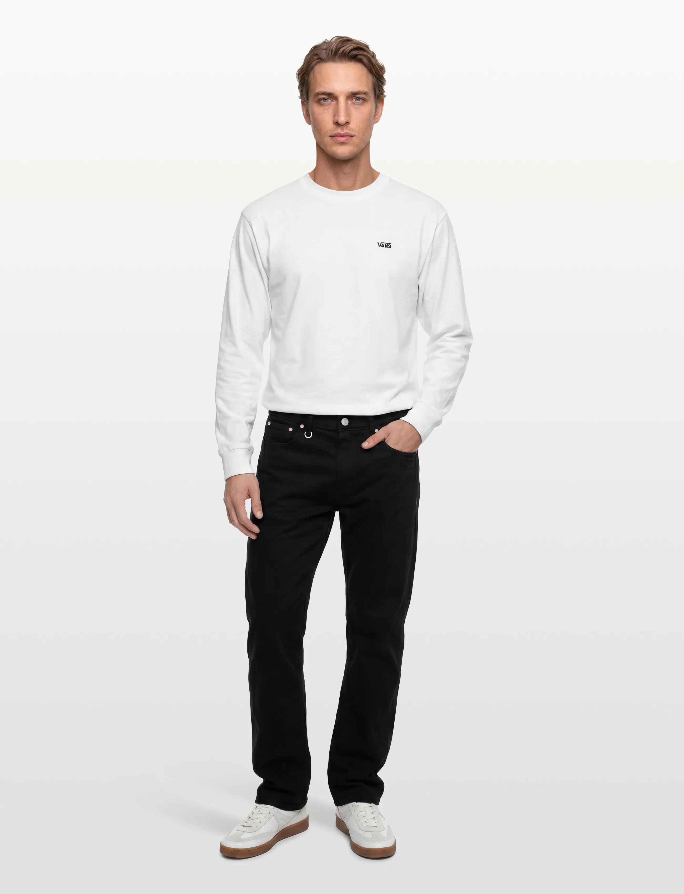 VANS - Left Chest II Loose LS Tee - langerma bolir - white - 4