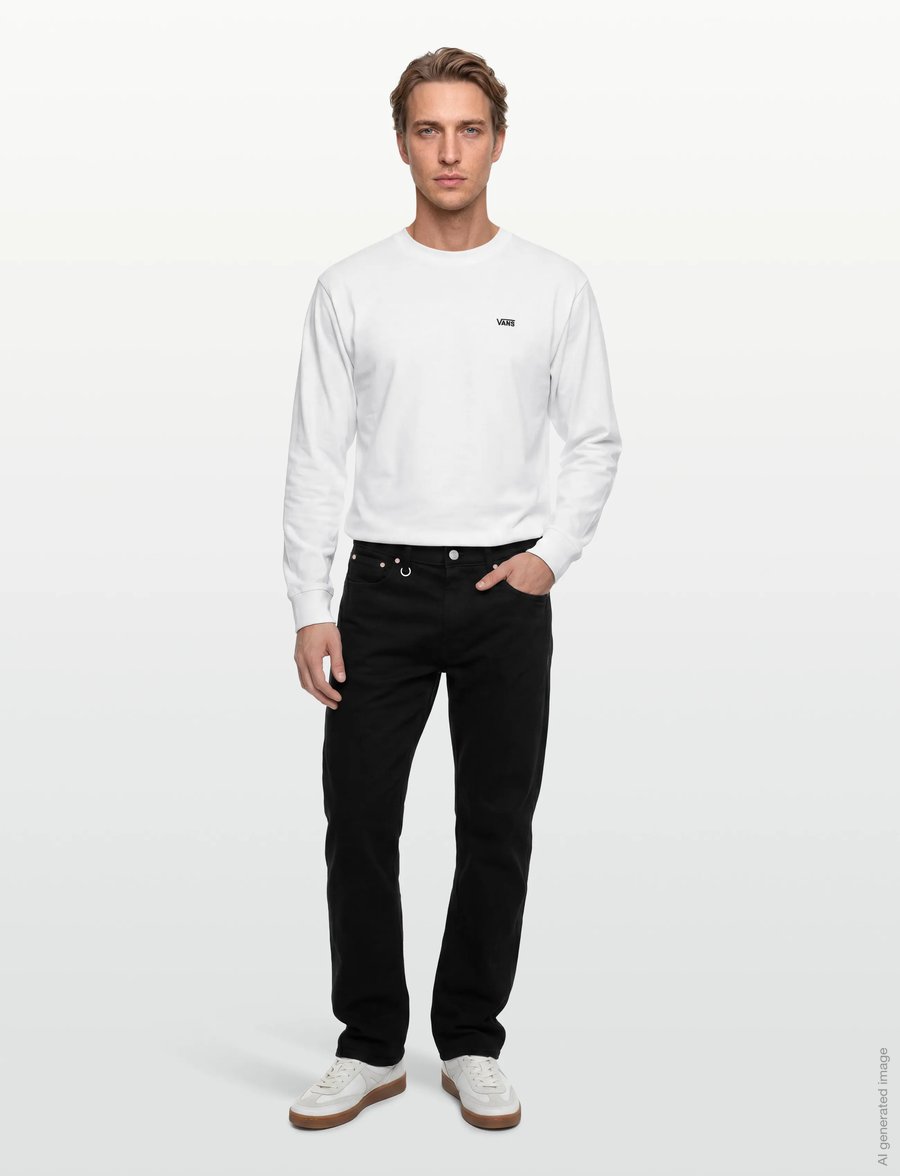 VANS - Left Chest II Loose LS Tee - toppe & t-shirts - white - 4
