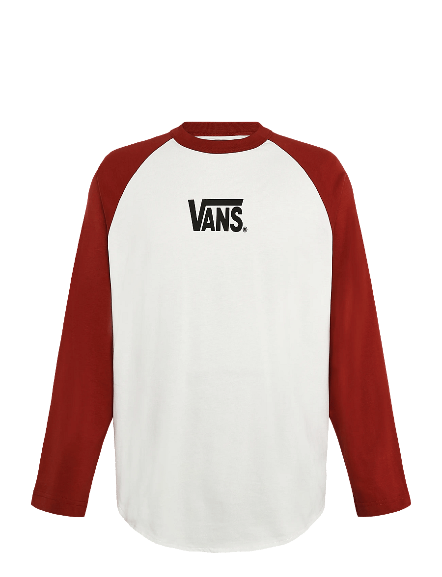 VANS - Core Raglan LS Tee - toppe & t-shirts - poppy ember - 0