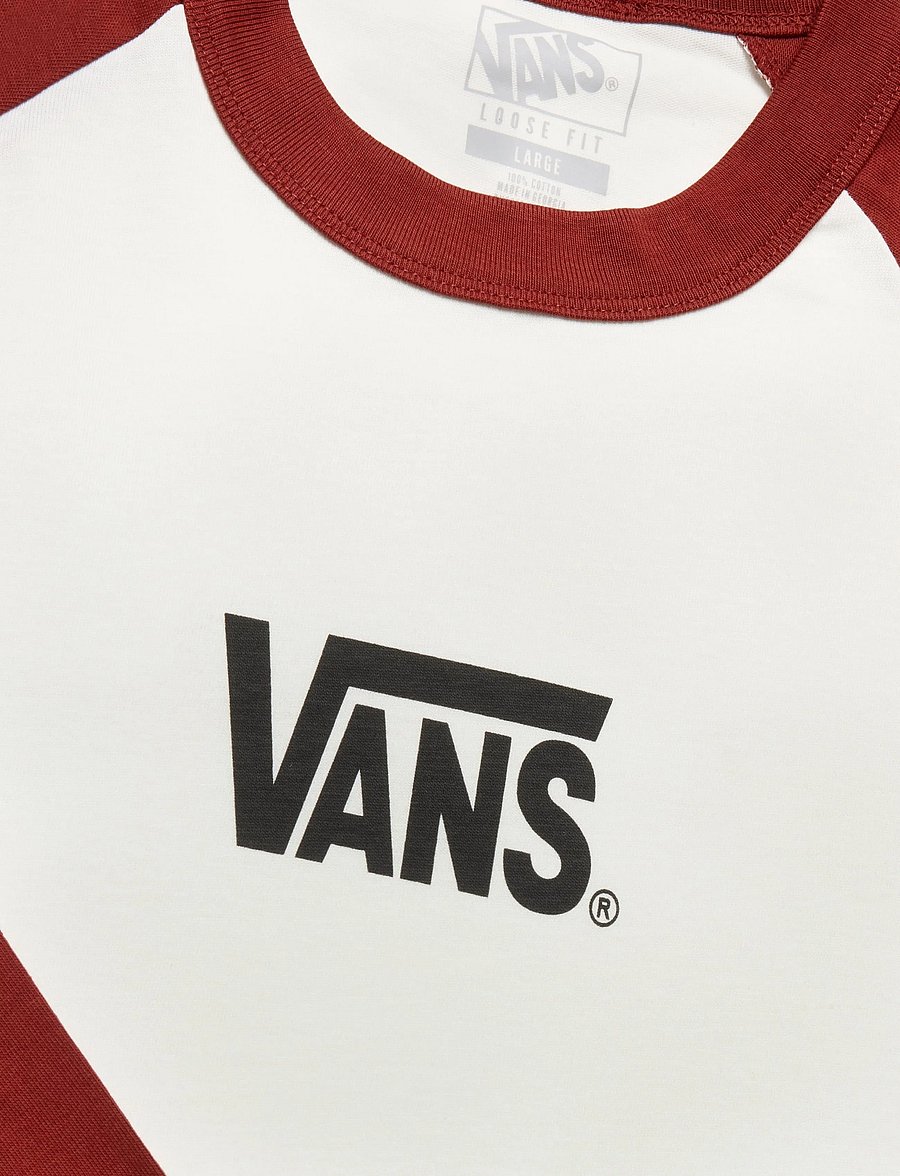 VANS - Core Raglan LS Tee - toppe & t-shirts - poppy ember - 2