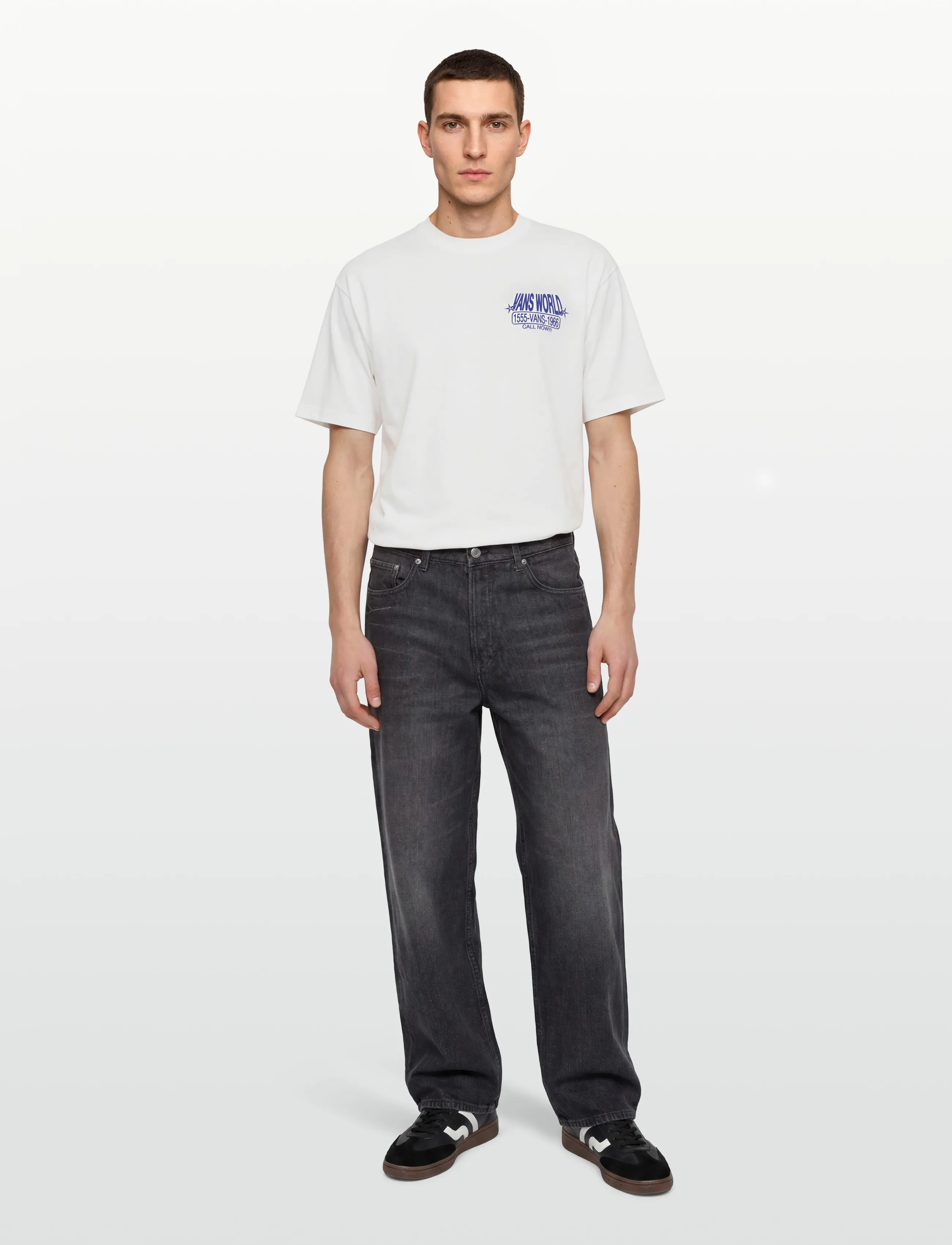 VANS Vans World Intl Ss Tee, XXL, White, Sport Overdele > Sport T-shirts, Herre