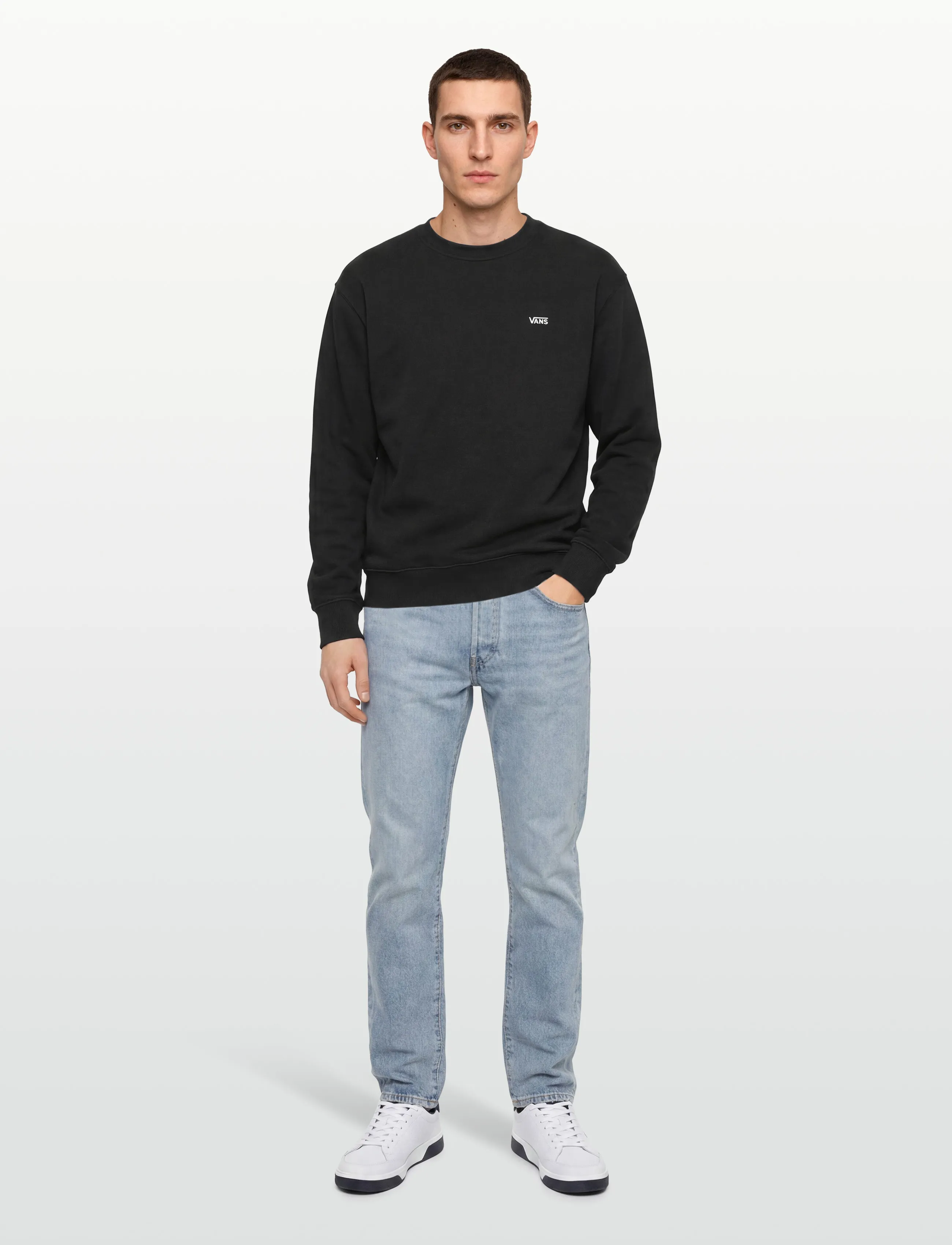 VANS Left Chest Ii Crew, Mænd, Rundhalset Sweatshirt, Sort, Str: XS
