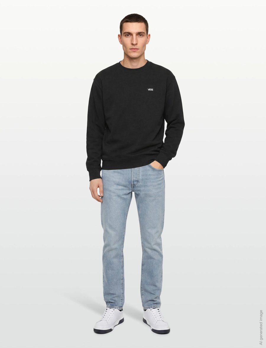 VANS - Left Chest II Crew - oberteile - black - 0