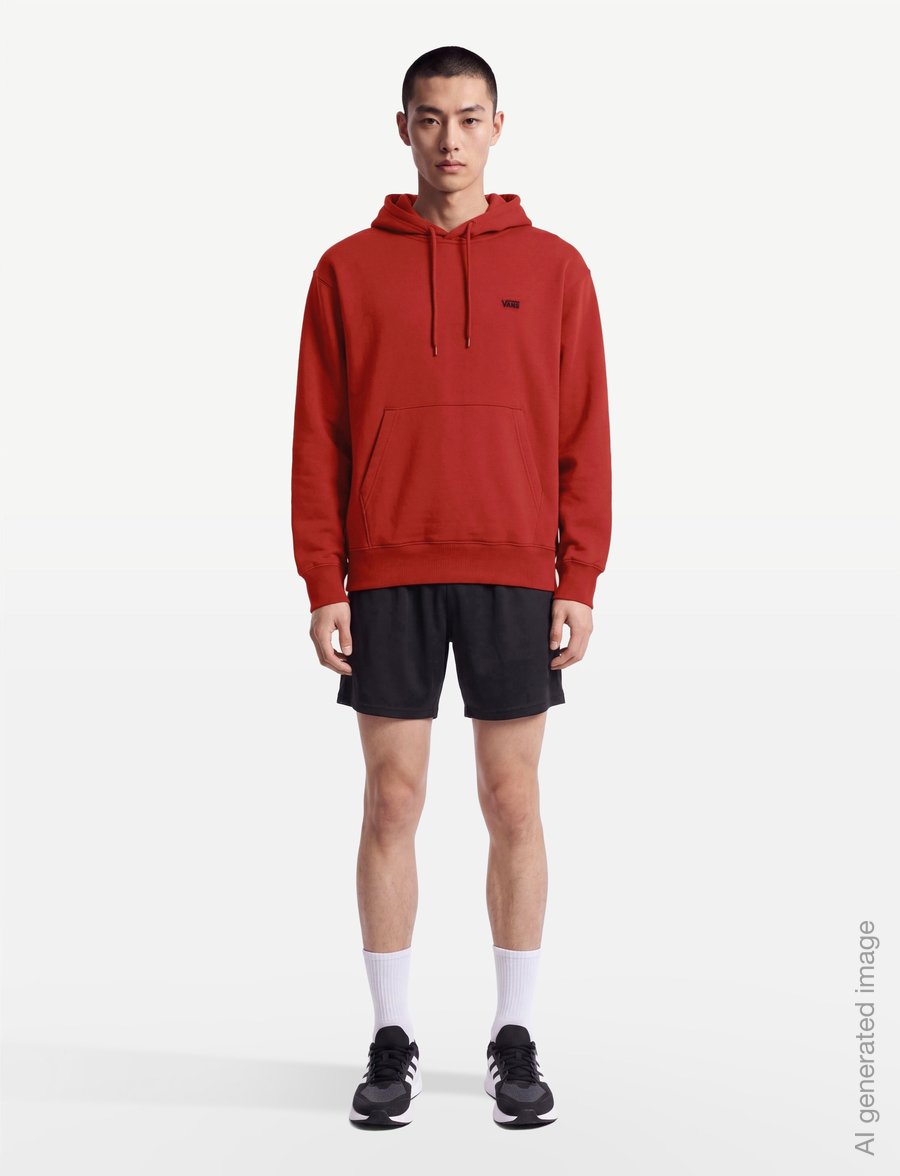 VANS - Left Chest II Pullover - kapuutsiga dressipluusid - poppy ember - 0