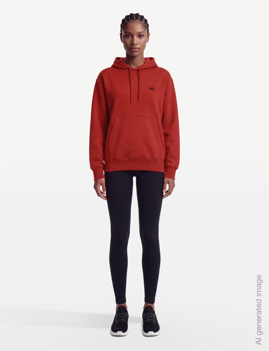 VANS - Left Chest II Pullover - kapuutsiga dressipluusid - poppy ember - 4