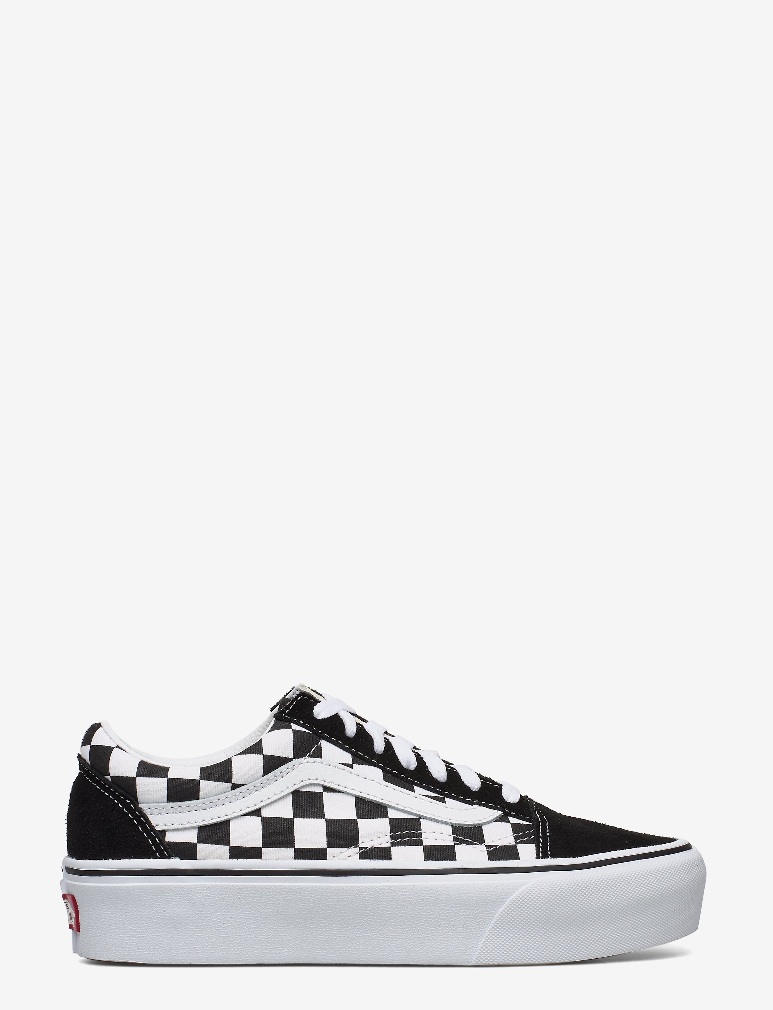 VANS - UA Old Skool Platform - laag sneakers - checkerboard black/true white - 1