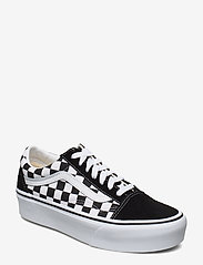 VANS - UA Old Skool Platform - låga sneakers - checkerboard black/true white - 0
