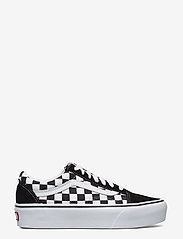 VANS - UA Old Skool Platform - sneakersy niskie - checkerboard black/true white - 1