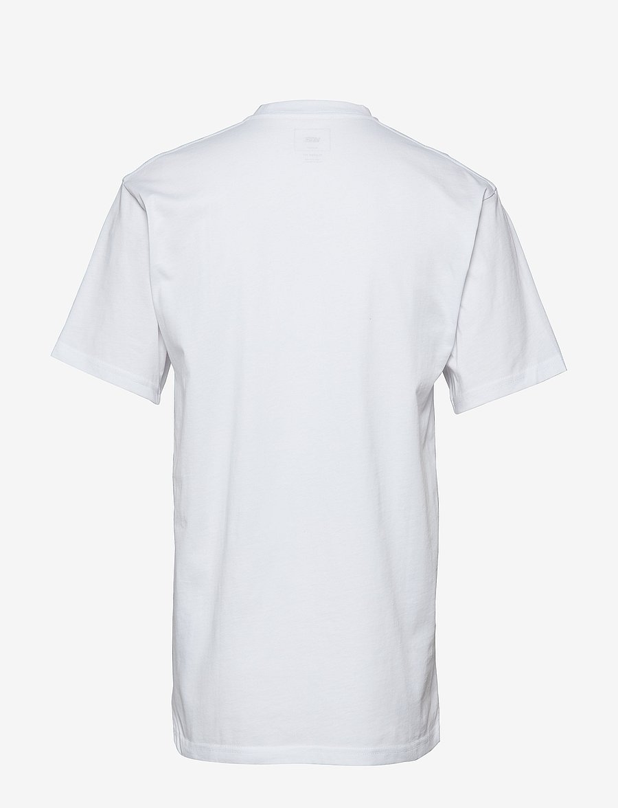 VANS - LEFT CHEST LOGO TEE - oberteile & t-shirts - white/black - 1