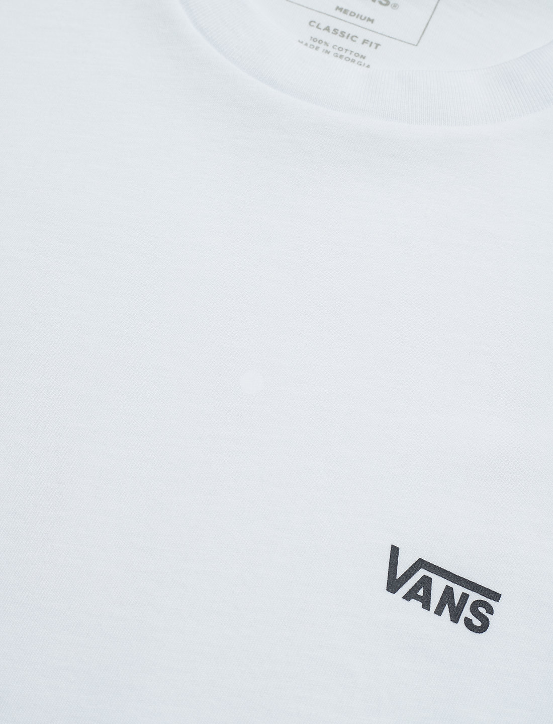 VANS - LEFT CHEST LOGO TEE - oberteile & t-shirts - white/black - 2