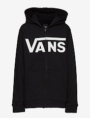 VANS - VANS CLASSIC ZIP HOODIE II BOYS - džemperiai su gobtuvu - black/white - 0
