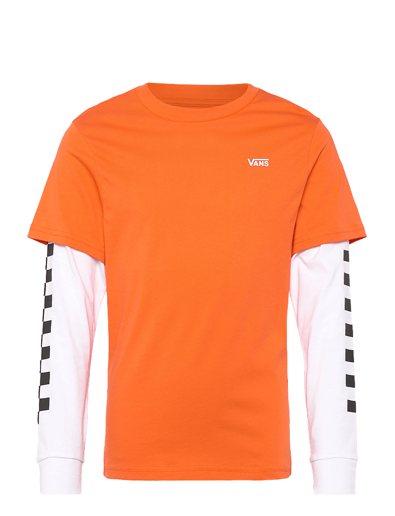 VANS - LONG CHECK TWOFER - long-sleeved t-shirts - flame - 0