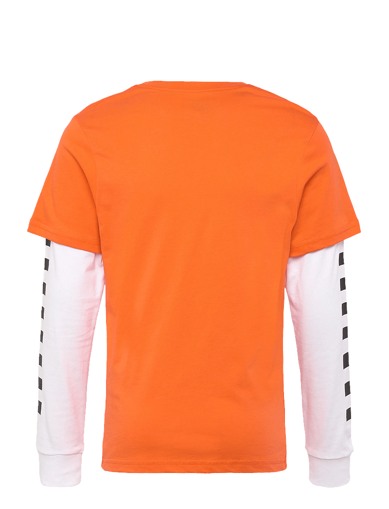 VANS - LONG CHECK TWOFER - long-sleeved t-shirts - flame - 1