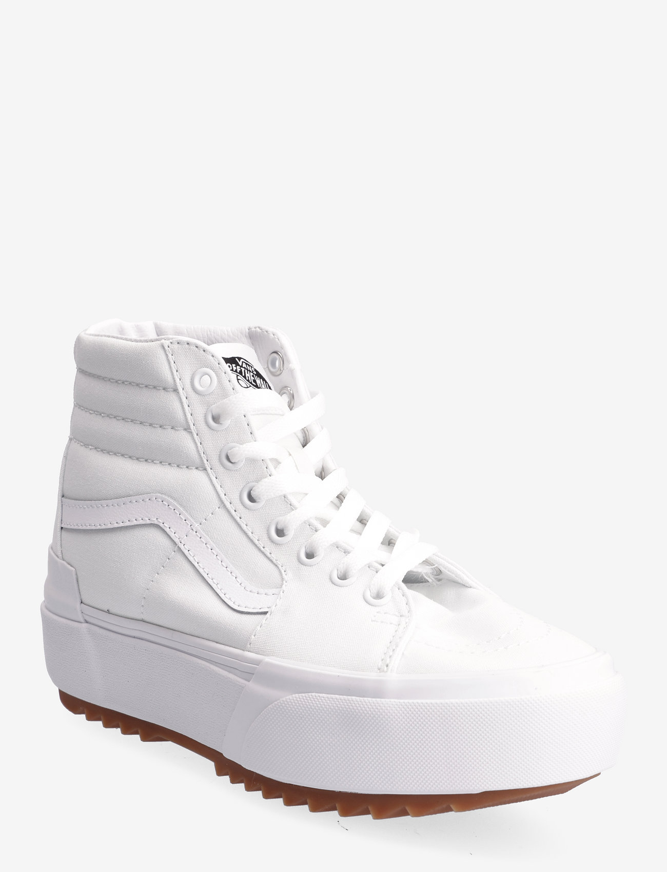 VANS - UA SK8-Hi Stacked - sportiska stila apavi ar paaugstinātu potītes daļu - (canvas) true white - 0
