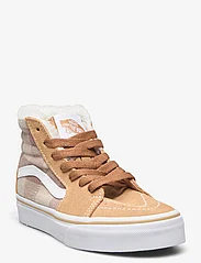 VANS - UY SK8-Hi - höga sneakers - plaid sherpa brown/true white - 0