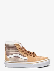 VANS - UY SK8-Hi - höga sneakers - plaid sherpa brown/true white - 1