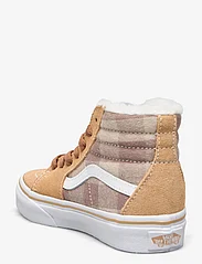 VANS - UY SK8-Hi - sneakers med høyt skaft - plaid sherpa brown/true white - 2