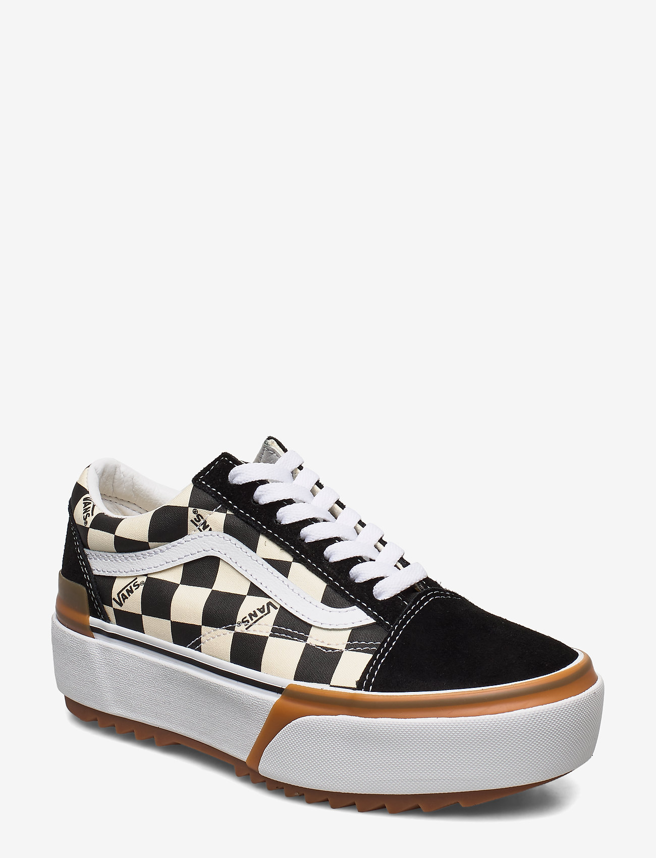 VANS - UA Old Skool Stacked - sportiska stila apavi ar pazeminātu potītes daļu - checkerboard multi/true - 0