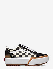 VANS - UA Old Skool Stacked - sportiska stila apavi ar pazeminātu potītes daļu - checkerboard multi/true - 1