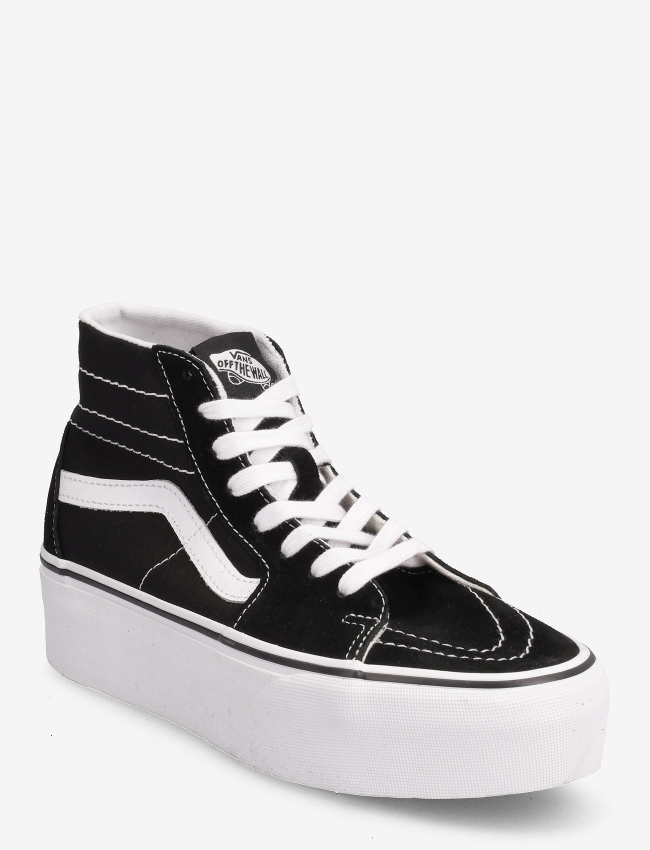 VANS - UA SK8-Hi Tapered Stackform - sportiska stila apavi ar paaugstinātu potītes daļu - black/true white - 0