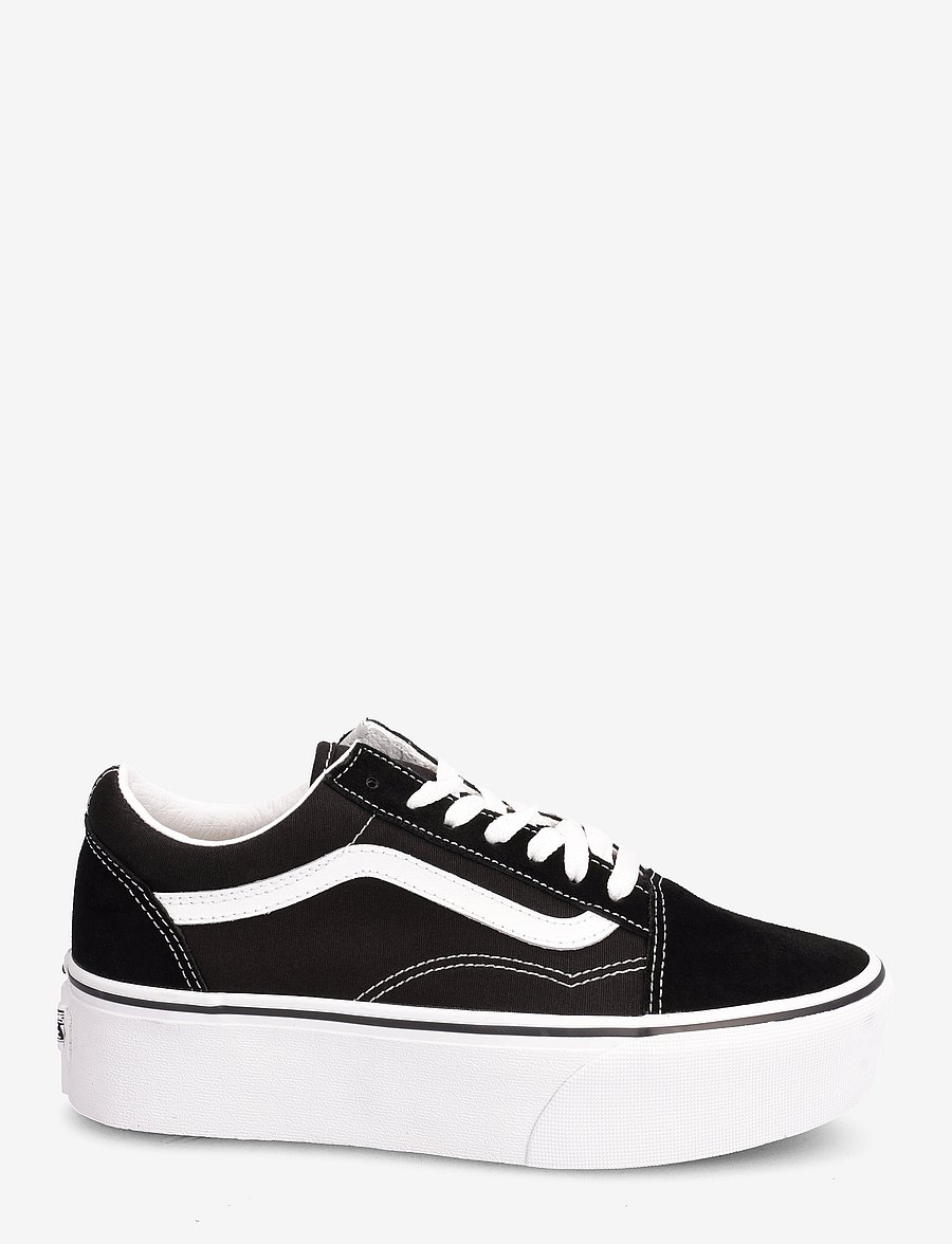 VANS - Old Skool Stackform - lave sneakers - suede/canvas black/true white - 1
